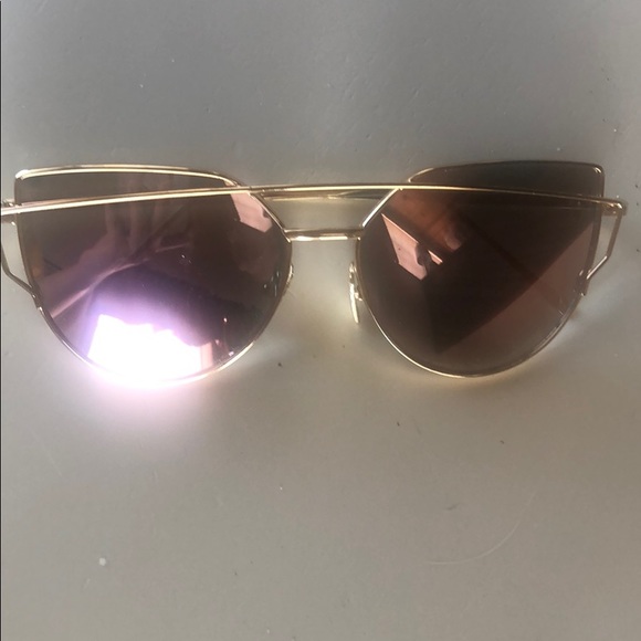 Gold-Pink Sunglasses - Picture 1 of 3